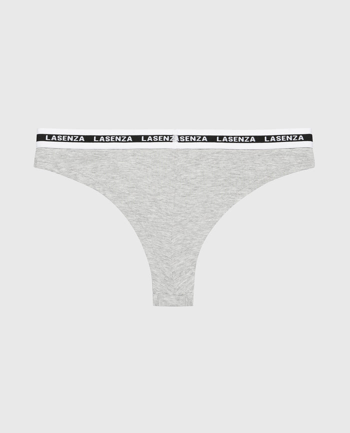 Icons Thong Panty in Heather Grey