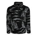 Shepherd Italian Jacquard Sherpa Half-Zip Fleece, Wolf Print - Front View | Greyson Clothiers