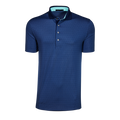 Maltese Blue Iron Serpent Printed Performance Polo - Front View, Snake Motif | Greyson Clothiers