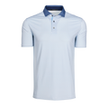 Arctic Ironwood Short Sleeve Performance Golf Polo - Tonal Print, Front View | Greyson Clothiers