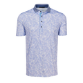 Jellyfish Island Hunt Short Sleeve Polo Botanical Print - Front View | Greyson Clothiers