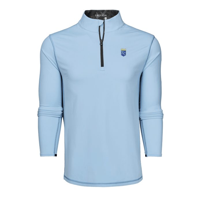 Wolf Blue Kansas City Royals Colorado Mock Neck Quarter-Zip - Front View | Greyson Clothiers