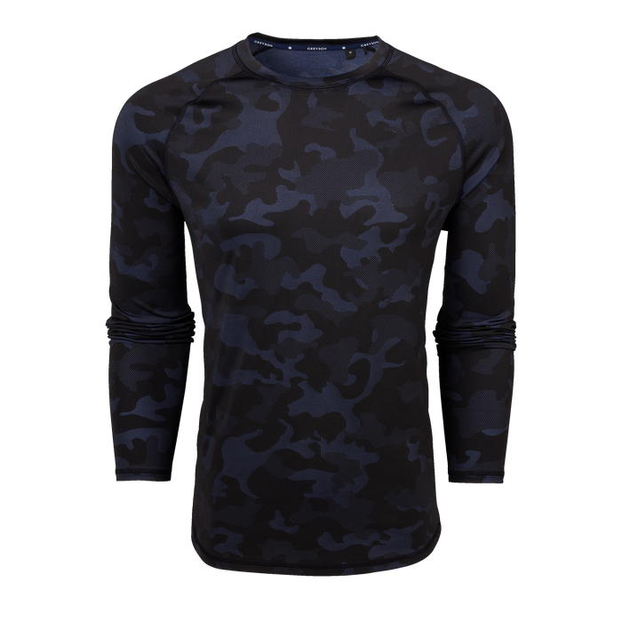 Maltese Blue Camo Kennebec Long Sleeve Sport Tee - Front View | Greyson Clothiers