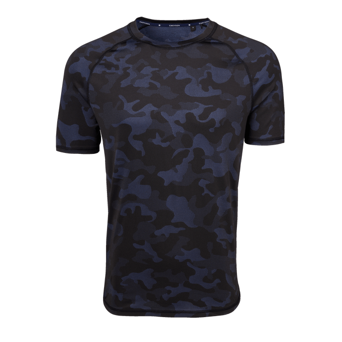 Maltese Blue Camo Kennebec Short Sleeve Sport Tee - Front View | Greyson Clothiers
