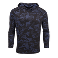Maltese Blue Camo Kennebec Sport Hoodie - Front View, Jacquard Knit Raglan | Greyson Clothiers
