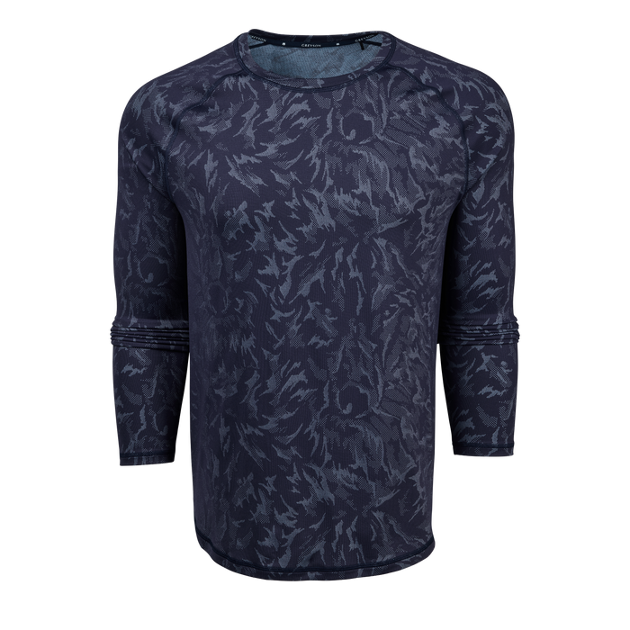 Shadow Kennebec Midas Wolf Camo Long Sleeve Sport Tee - Front View | Greyson Clothiers