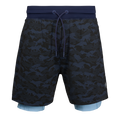 Maltese Blue Kennebec Wolfpack Camo Performance Short - Front View, Layered Liner | Greyson Clothiers