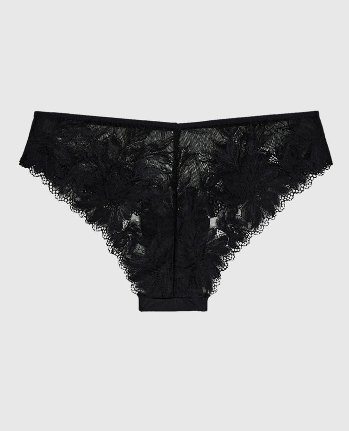 Lace Cheeky Panty in Black