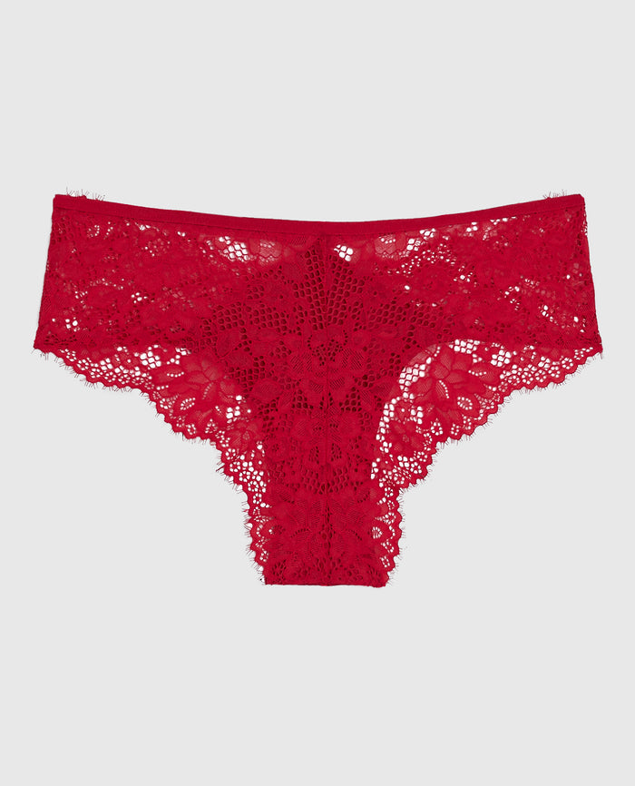 Lace Cheeky Panty in Cosmo Red