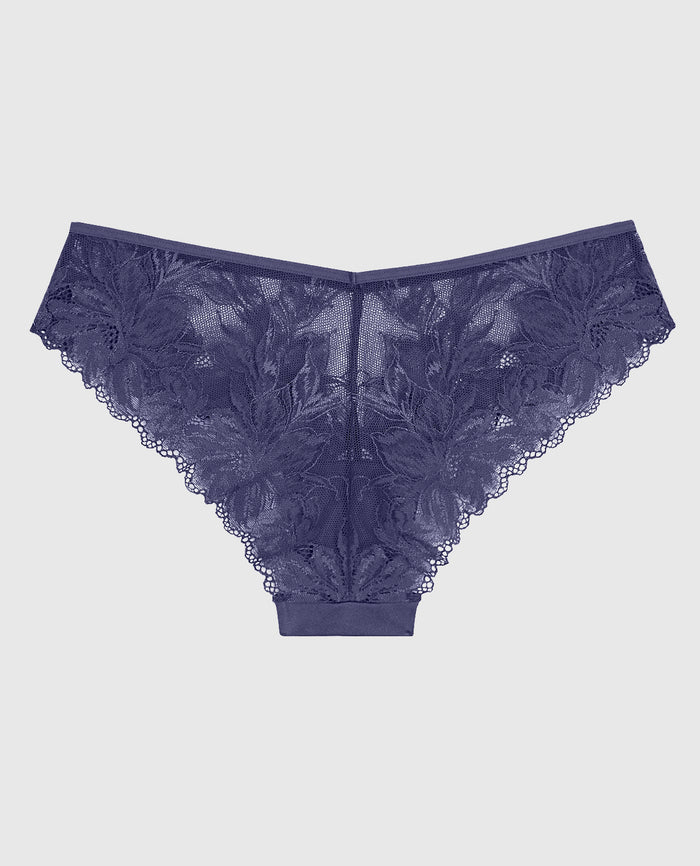 Lace Cheeky Panty in Dusk Blue