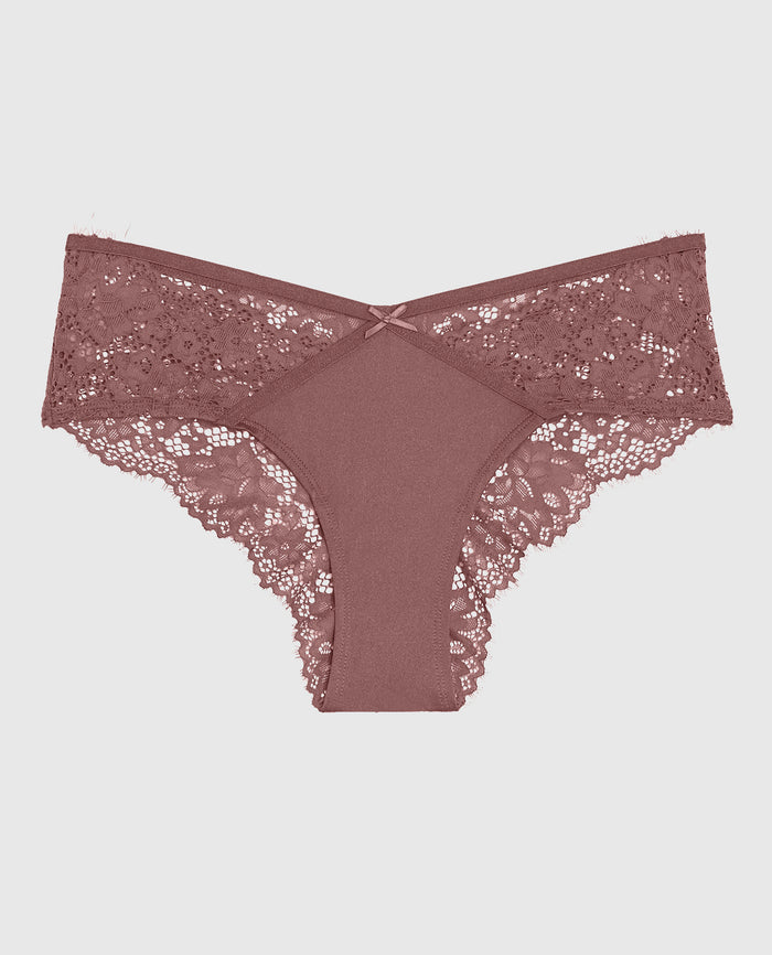 Lace Cheeky Panty in Dusty Cedar