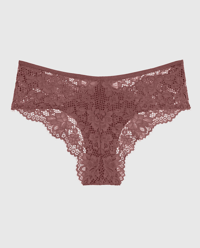 Lace Cheeky Panty in Dusty Cedar