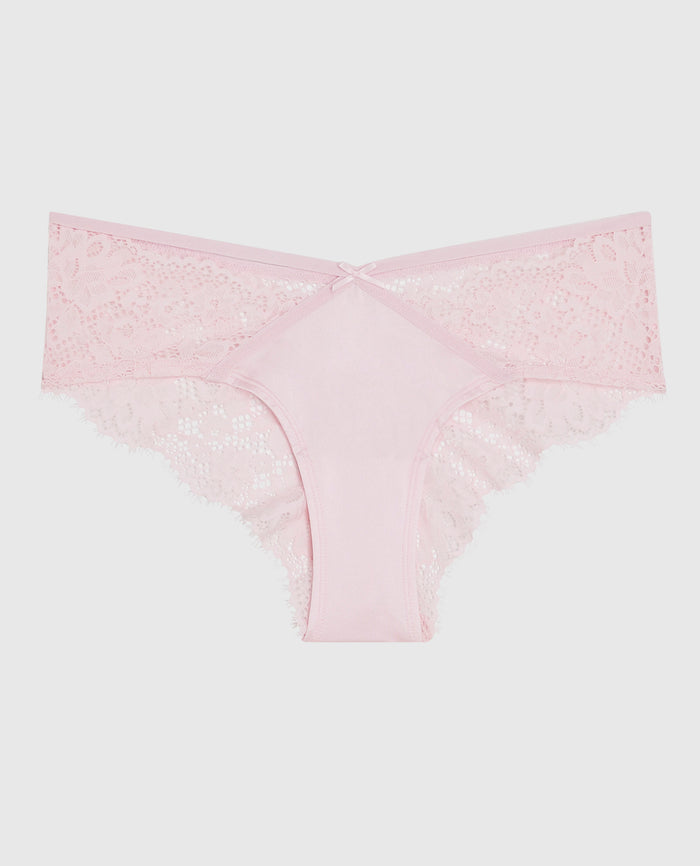 Lace Cheeky Panty in Pink-A-Boo