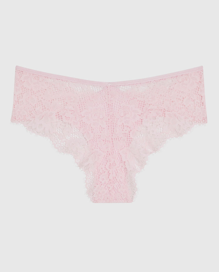 Lace Cheeky Panty in Pink-A-Boo
