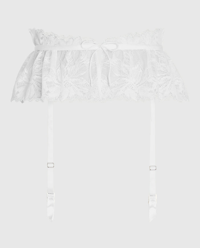 Lace Garter Skirt in Ivory
