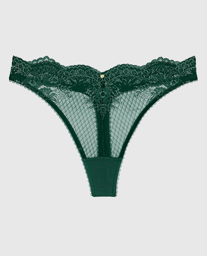 Lace High Leg Thong Panty