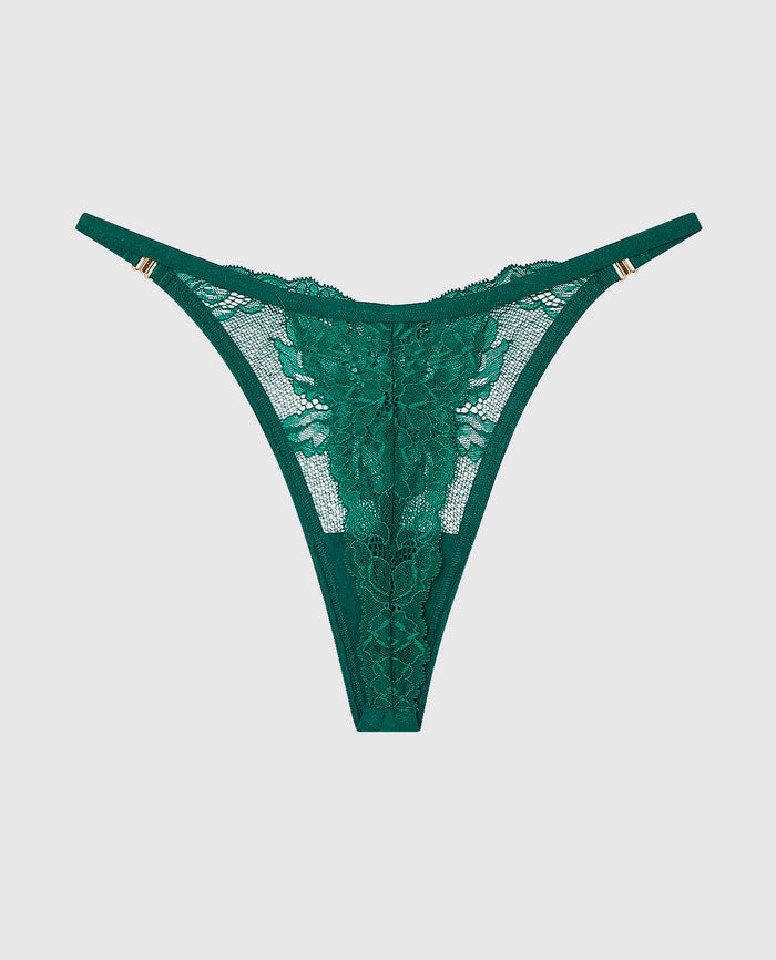Lace High Leg Thong Panty