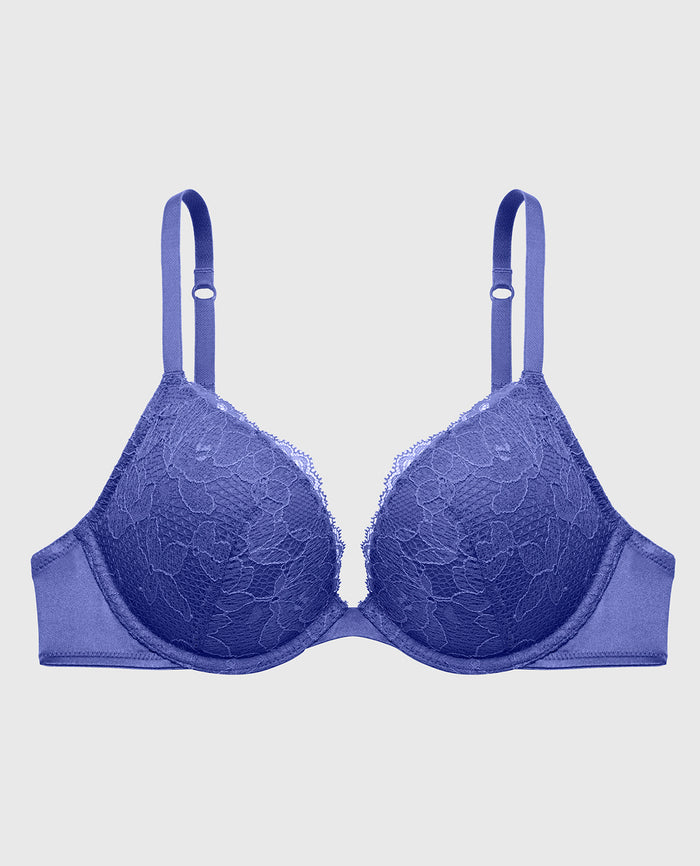 Lace Push Up Bra in Dazzling Blue