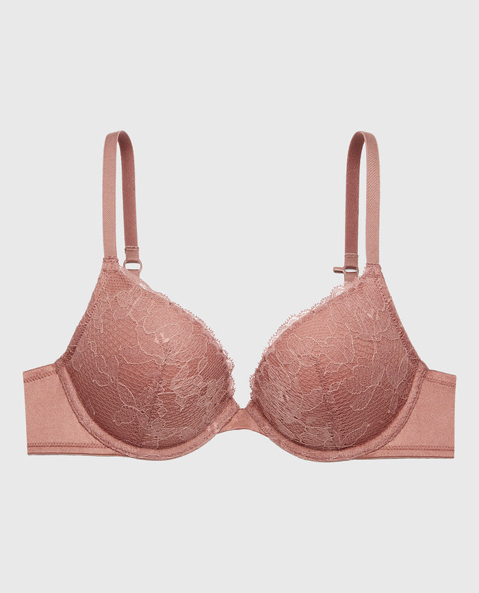 Lace Push Up Bra in Deer