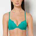 Lace Push Up Bra in Dynasty Green