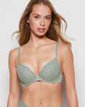 Lace Push Up Bra in Soft Sage