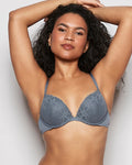 Lace Push Up Bra in Stormy Weather