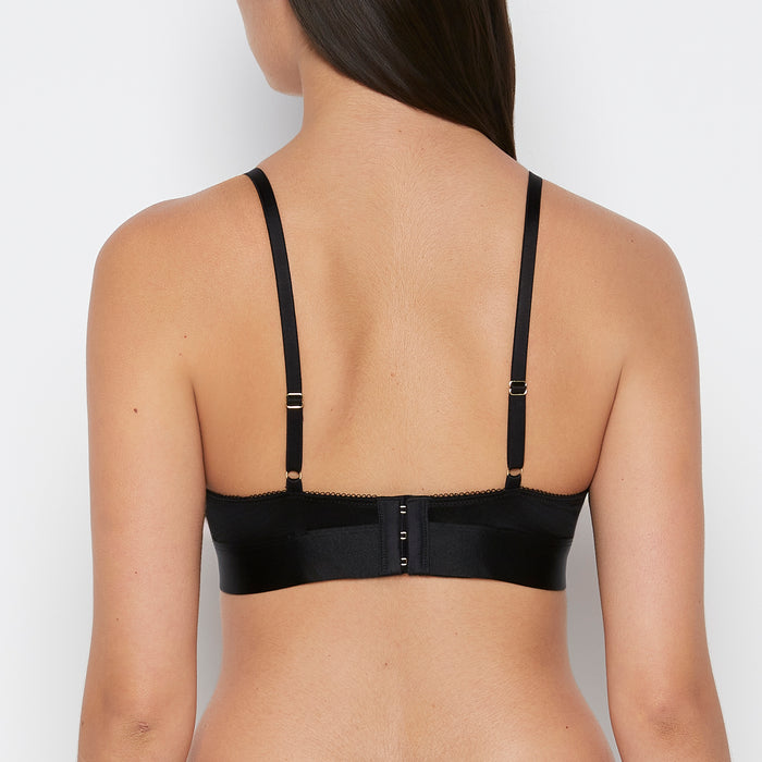 Lace Triangle Top in Tuxedo Black
