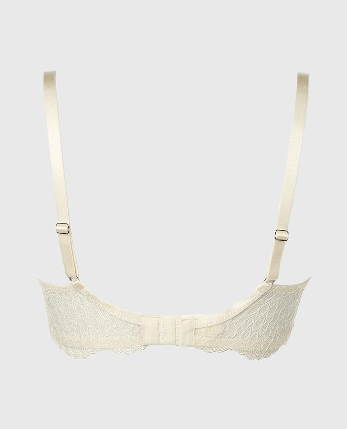Lace Wired Unlined Bra in Gardenia