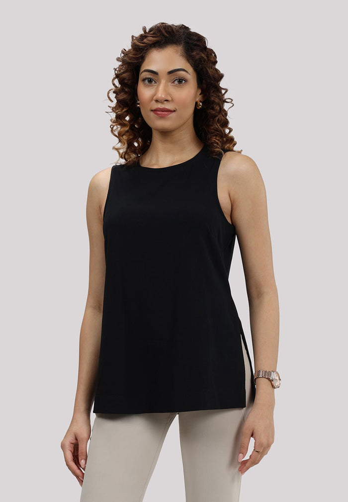 Last Tee Sleeveless Long Slit Top - BlissClub
