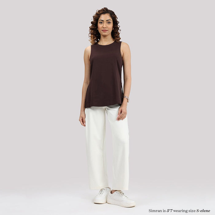 Last Tee Sleeveless Long Slit Top - BlissClub