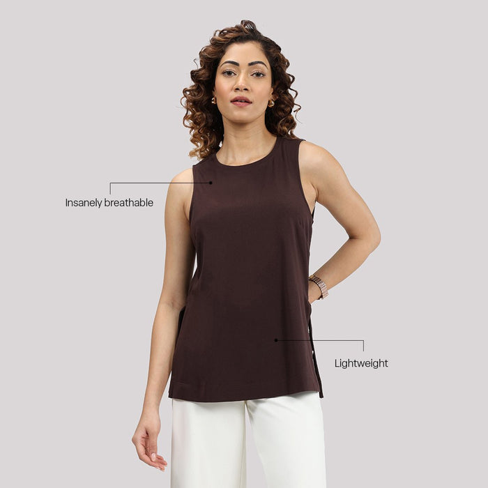 Last Tee Sleeveless Long Slit Top - BlissClub