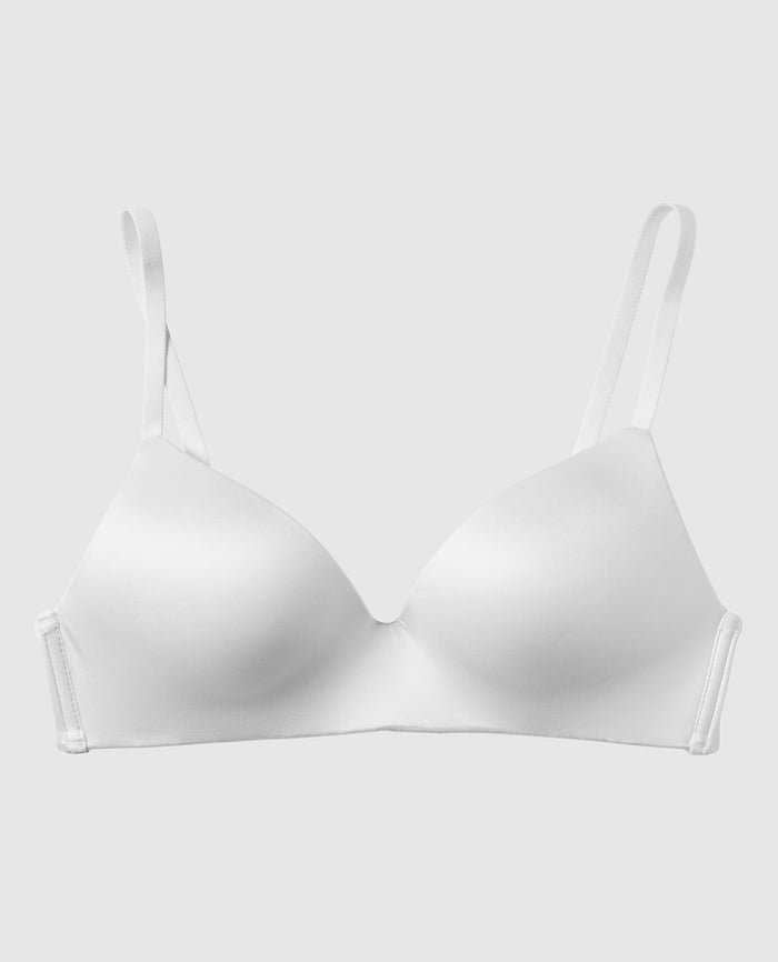 Light Push Up Wireless Bra in White