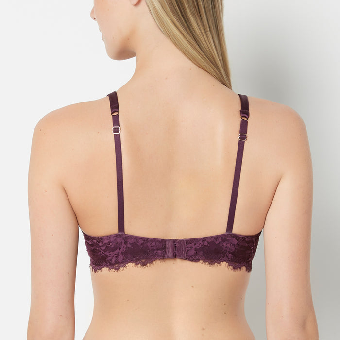 Lightly Line Full Coverage Bra With Bewitched Lace in Blackberry Wine