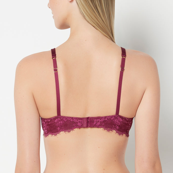Lightly Line Full Coverage Bra With Bewitched Lace in Magenta Purple