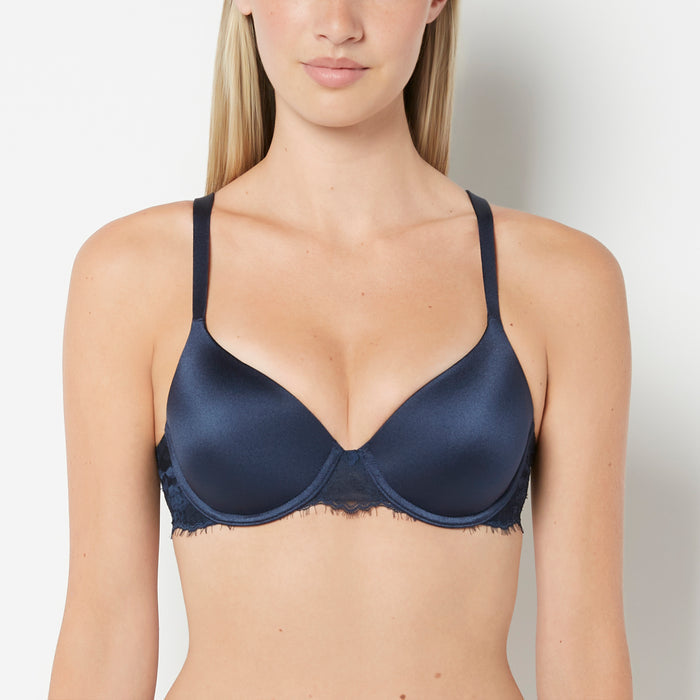 Lightly Line Full Coverage Bra With Bewitched Lace Wing in Navy Blazer