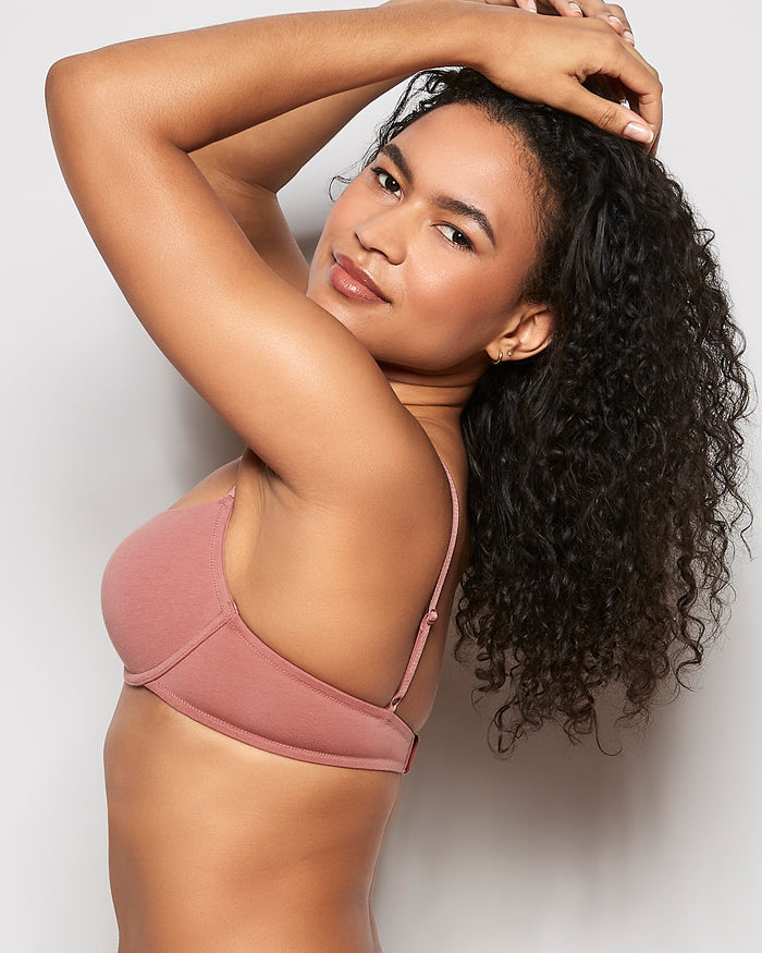 Lightly Lined Demi Bra in Rosy Blush