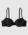 Lightly Lined Demi Bra in Smoulder Black