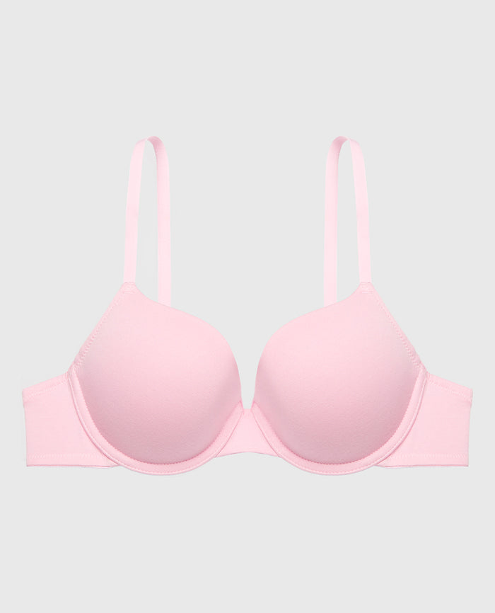 Lightly Lined Demi Cotton bra in Sweet Dream