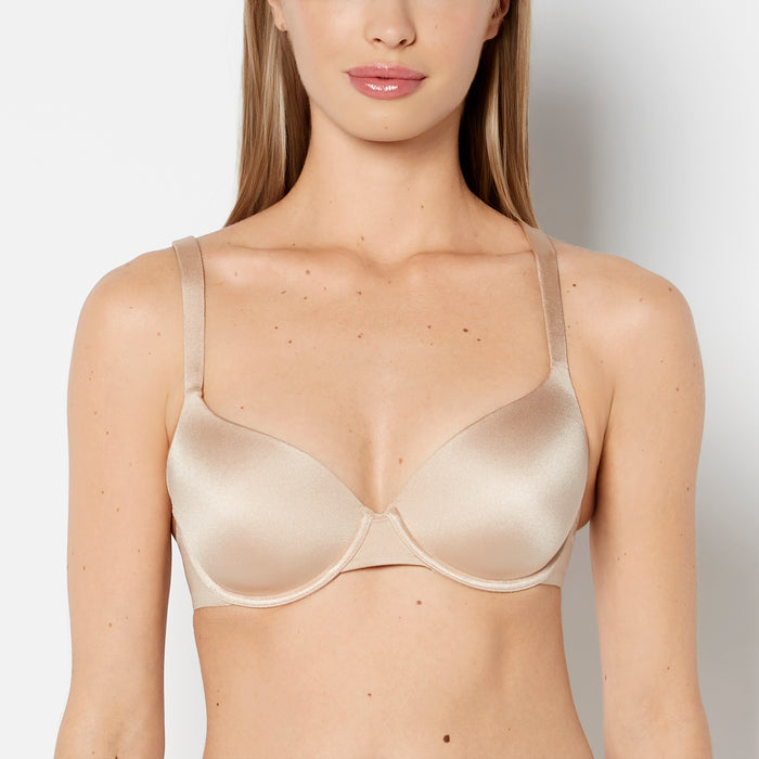Lightly Lined Full Coverage Bra in Beige