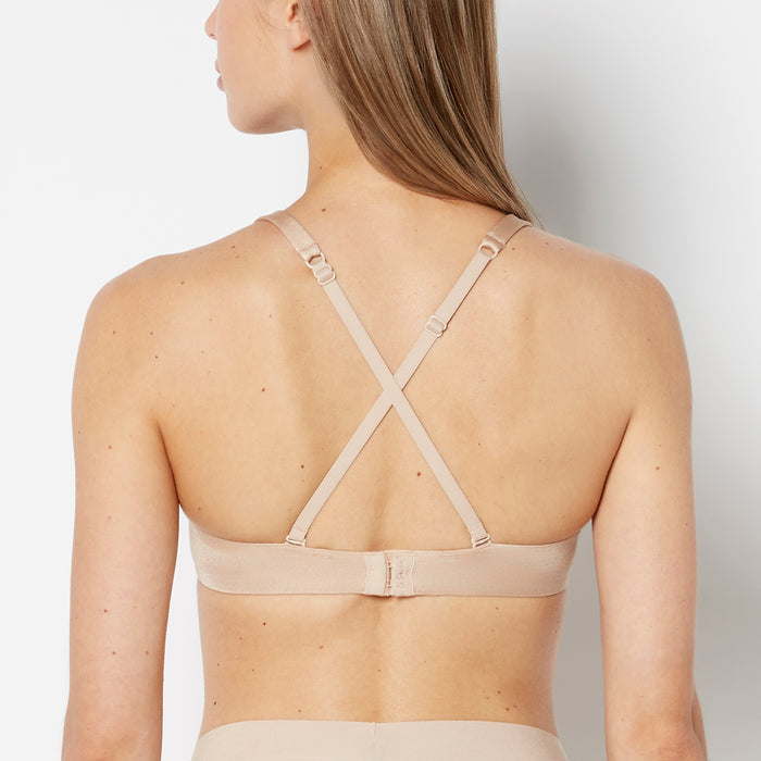 Lightly Lined Full Coverage Bra in Beige