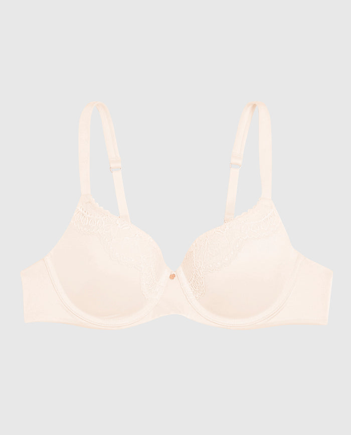 Lightly Lined Full Coverage Bra in Ivory Dawn