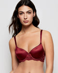 Lightly Lined Full Coverage Bra in Opulent Red