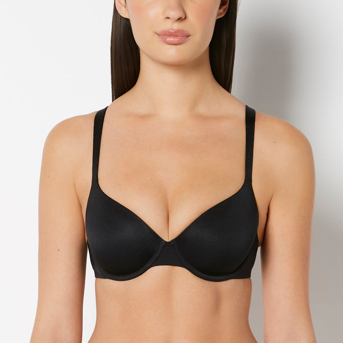 Lightly Lined Full Coverage Bra in Tuxedo Black