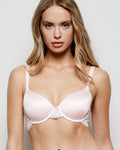 Lightly Lined Full Coverage Bra with Lace in Pink-A-Boo