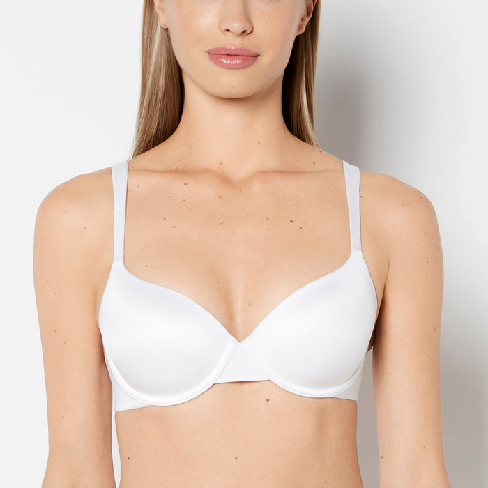 Lightly Lined Full Coverage Bra with Montreal Lace In White