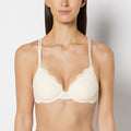 Lightly Lined Full Coverage Bra with Timeless Lace in Pearled Ivory