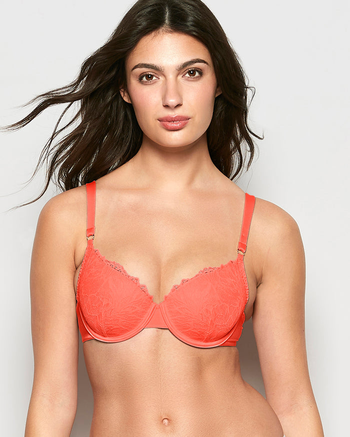 Lightly Lined Full Coverage Lace Bra in Flare