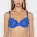 Lightly Lined Mesh Perfect Coverage Bra in Dazzling Blue