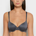 Lightly Lined Micro Cup Reverie Bra with Lace Wing in Ebony