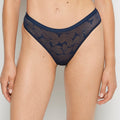 Lined Thong in Navy